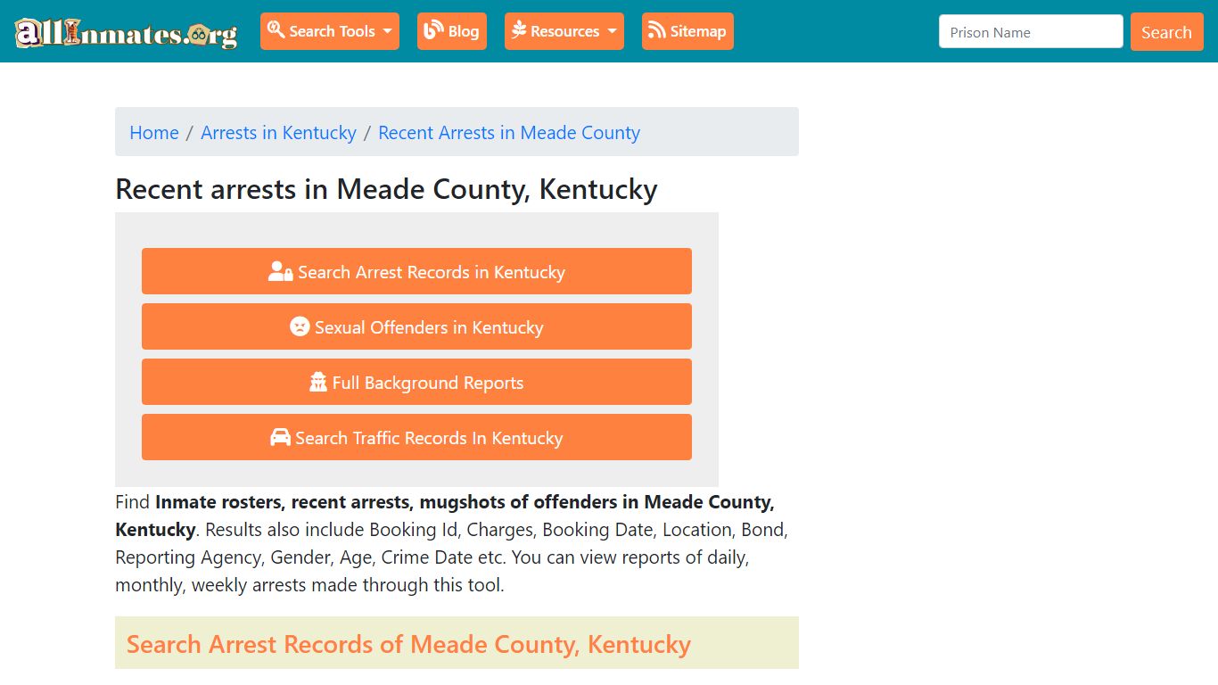 Recent arrests in Meade County, Kentucky | Mugshots, Rosters, Inmates ...