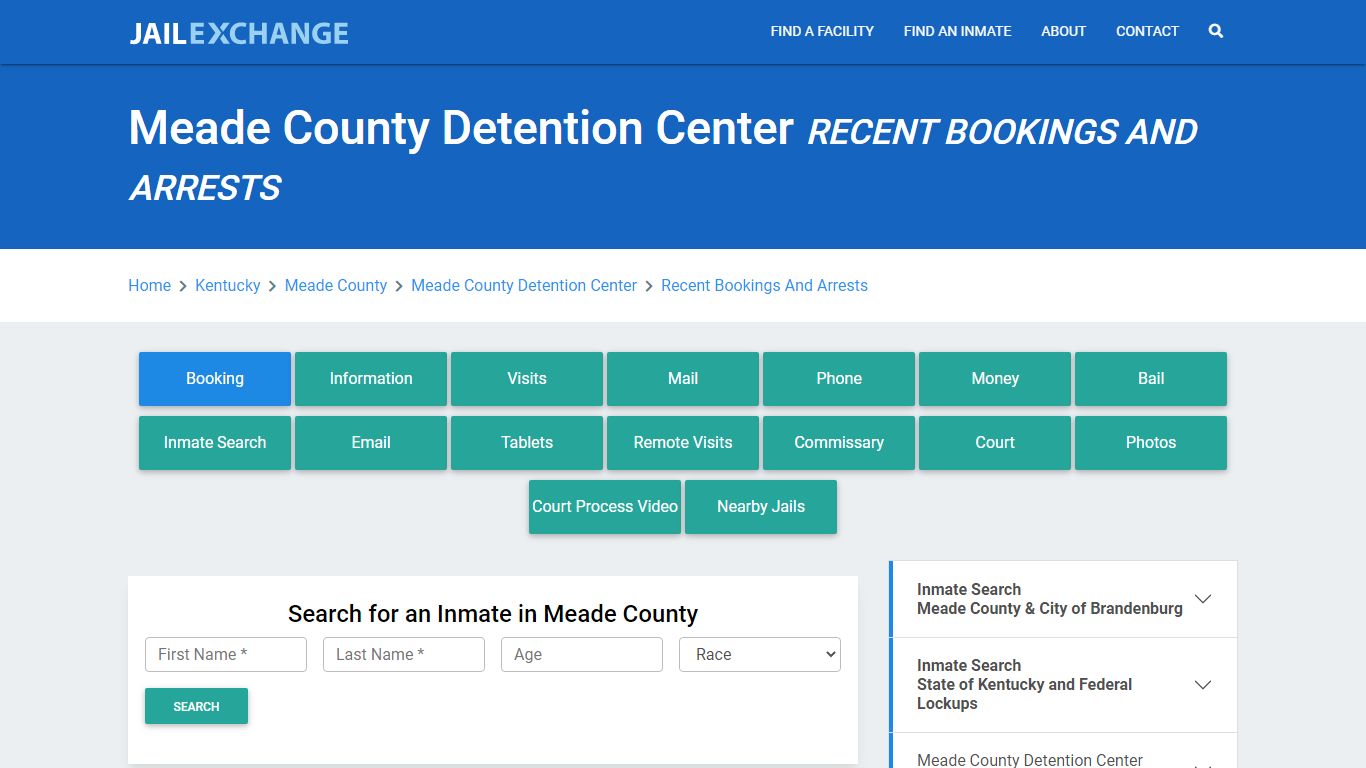 Meade County Detention Center Recent Bookings And Arrests - Jail Exchange